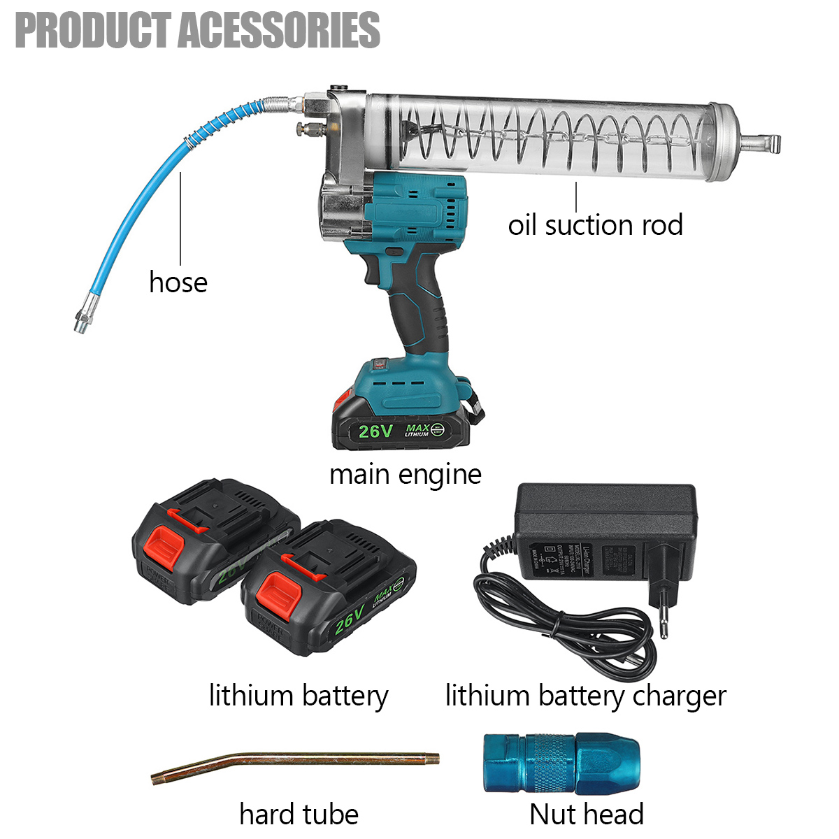 10000PSI-700CC-21V-Cordless-Electric-Grease-Guns-Excavator-Car-Maintenance-Tool-with-Butter-Pipe-1943461-2