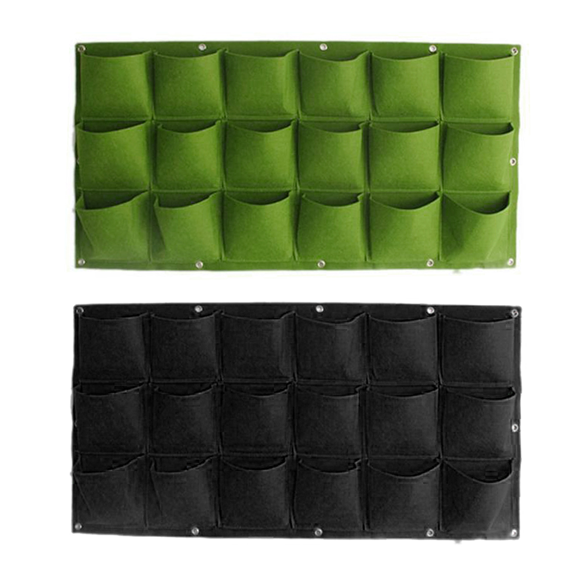 18-Pockets-Wall-Hanging-Planting-Bags-Garden-Vertical-Planter-Growing-Pots-Green-1702842-3