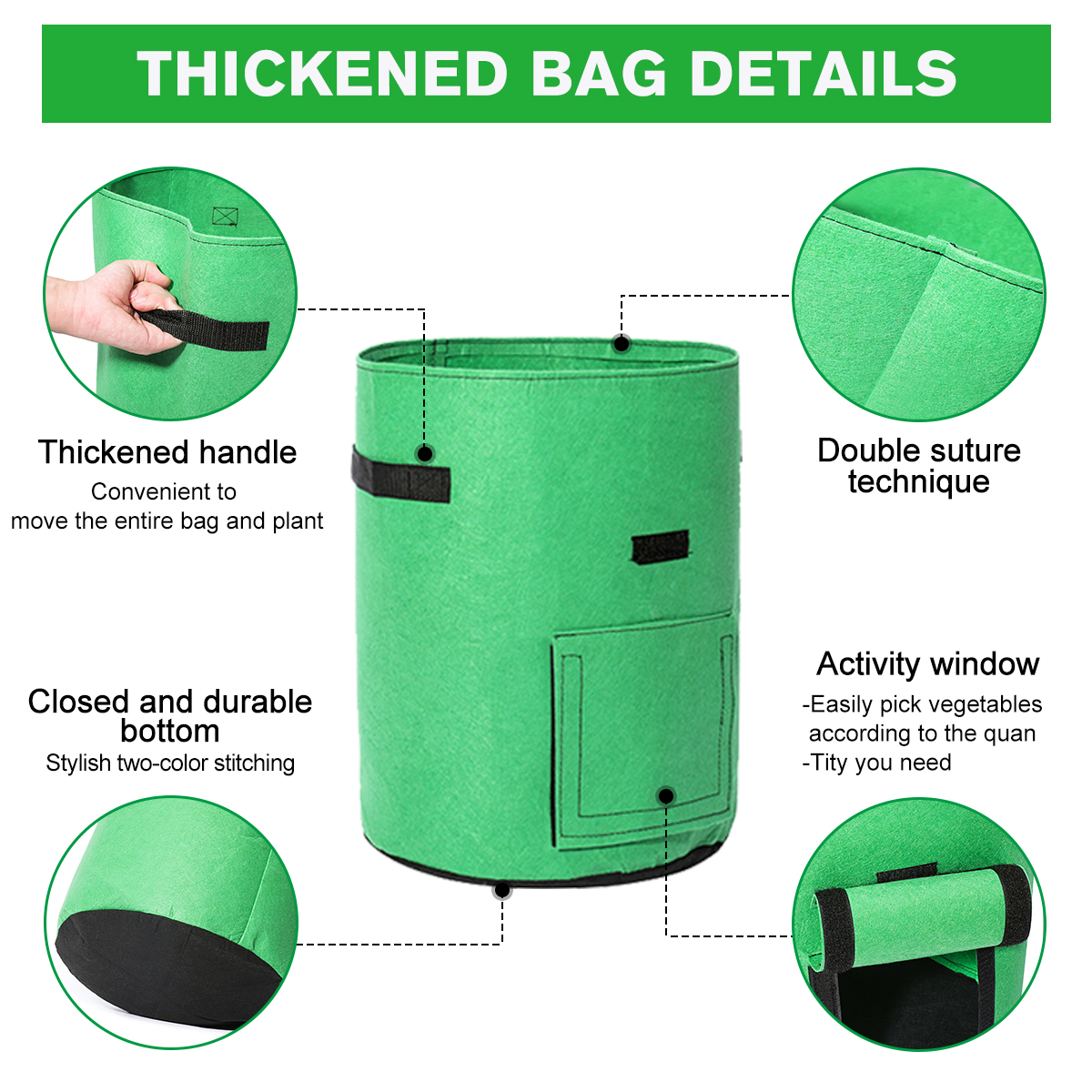 2pcs-Grow-Bags-Tvird-Planter-Pot-Fruit-Flower-Vegetable-Tomato-Potato-Reusable-Bag-1670052-2