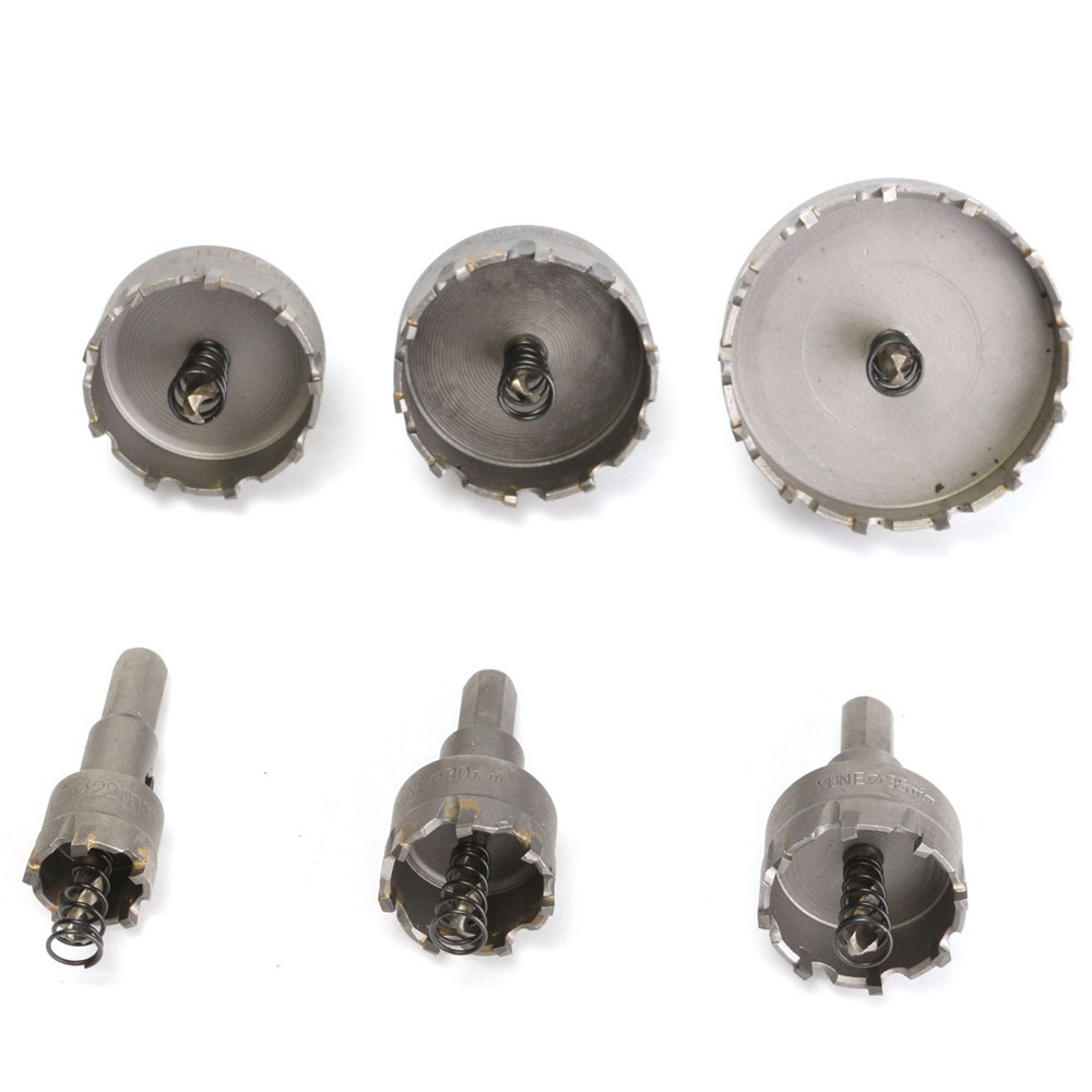 6pcs-22mm-65mm-Stainless-Steel-Carbide-Tip-Metal-Alloy-Drill-Bits-Hole-Saw-Cutter-Set-1048382-8