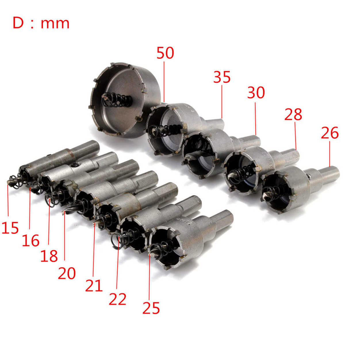 Drillpro-12pcs-15mm-50mm-Hole-Saw-Cutter-Alloy-Drill-Bit-Set-for-Wood-Metal-Cutting-1959242-9