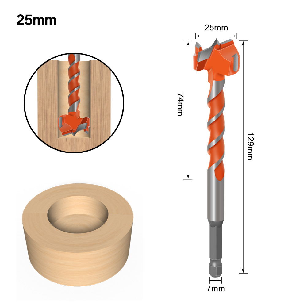 JGZUI-7mm-Hex-Shank-Lengthen-Core-Drill-Bit-16mm-25mm-Woodworking-Tools-Hole-Saw-Cutter-Hinge-Boring-1878425-9