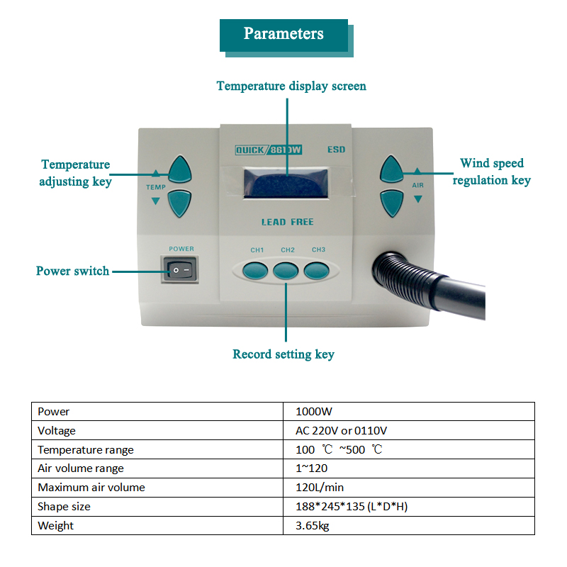 QUICK-Spot-861DW-220V-1000W-Hot-Air-BGA-Rework-Soldering-Station-Motherboard-Repair-Station-1347987-1