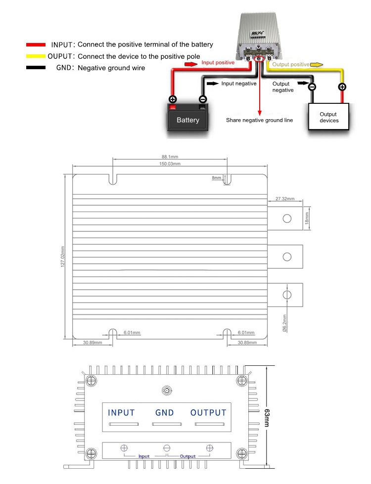 XINWEI-DC-24V-to-DC-12V-720W-60A-Power-Converter-DC-Buck-Module-Aluminum-Inverter-Non-isolated-IP68-1438541-6