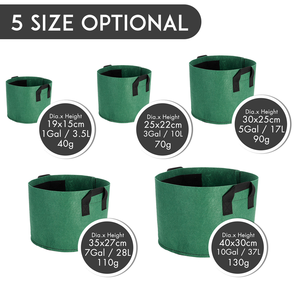 1235710Gallon-Felt-Non-Woven-Pots-Plant-Grow-Bag-Planting-Pouch-Container-Nursery-Seedling-Planting--1543442-4