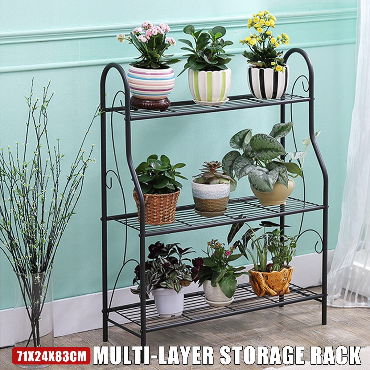 Garfans-3-Tier-Stand-Plant-Flower-Rack-Metal-Planter-Garden-Storage-Shelf-Rack-1605092-1