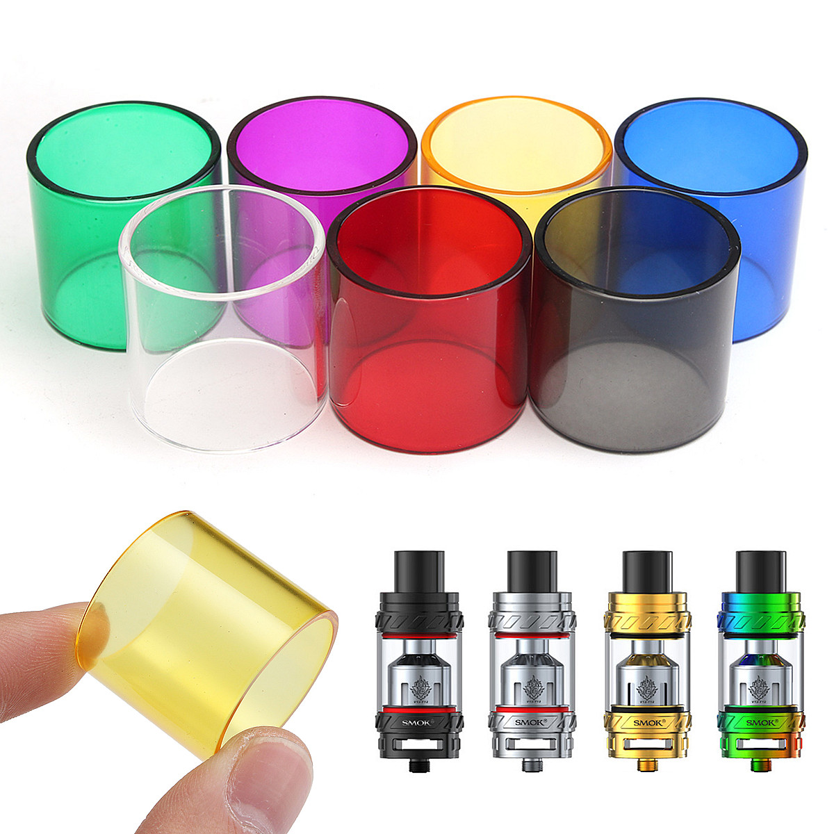 Replacement-Transparent-Pyrex-Glass-Tube-Tank-Sleeve-For-TFV12-Cloud-Beast-King-1387547-6