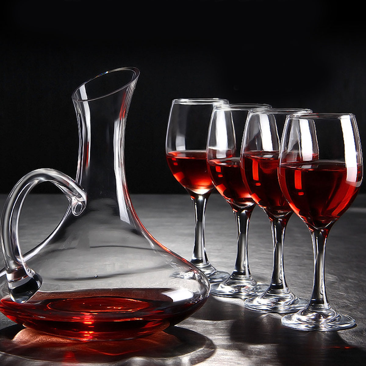 1700ML-Crystal-Glass-Decanter-and-4-Cups-Elegant-Pourer-Carafe-Lead-Free-Gift-Table-Aerator-Carafe-1418829-2