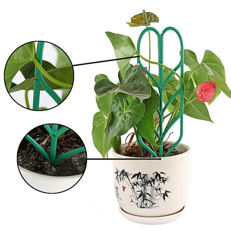 3Pcs-Flower-Plant-Growing-Support-Frame-Bracket-Trellis-Plants-Climbing-DIY-Vine-Rack-Tool-1558416-8