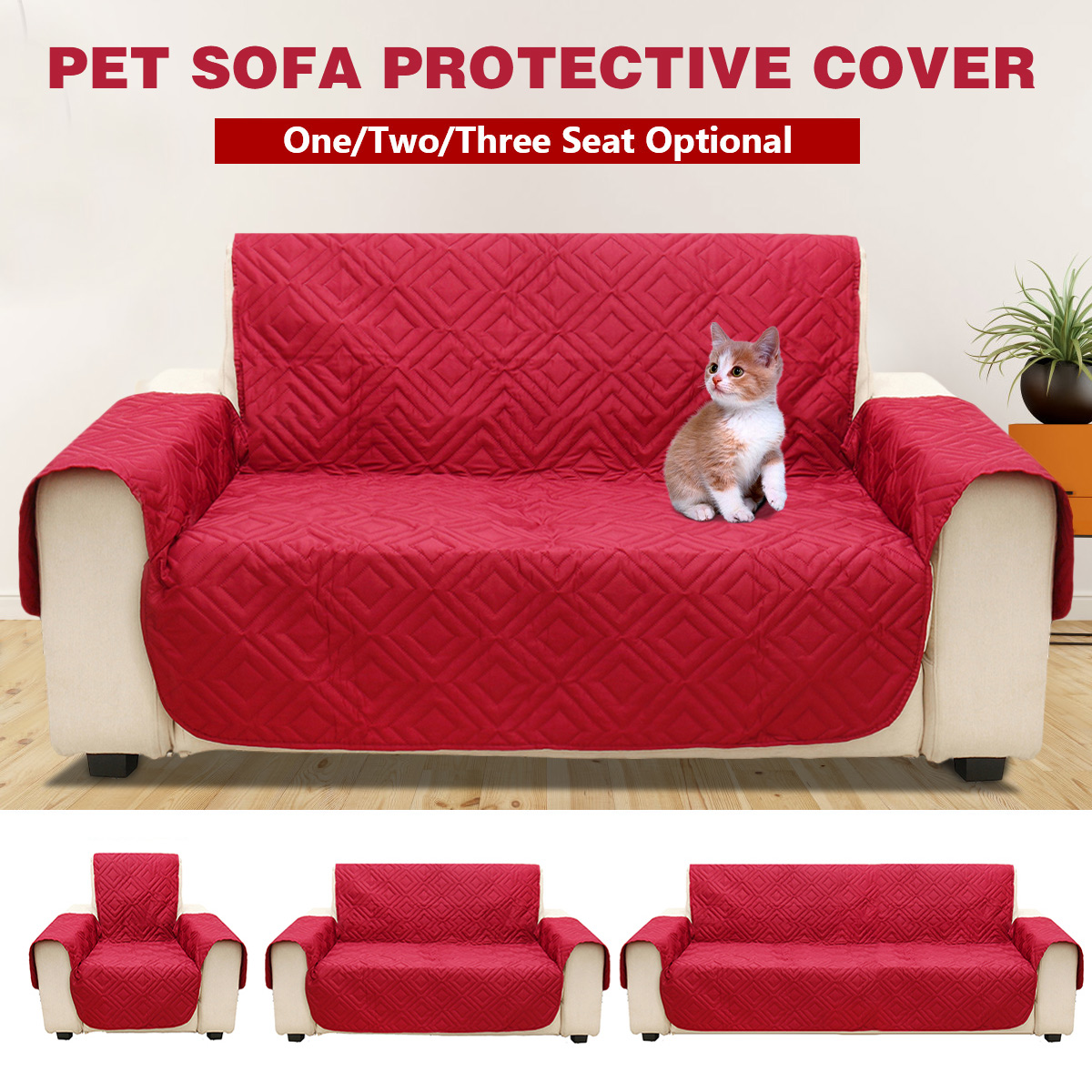 Fuchsia-123-Seat-Pet-Sofa-Couch-Protector-Cover-Removable-Waterproof-Anti-slip-Mat-1495567-2