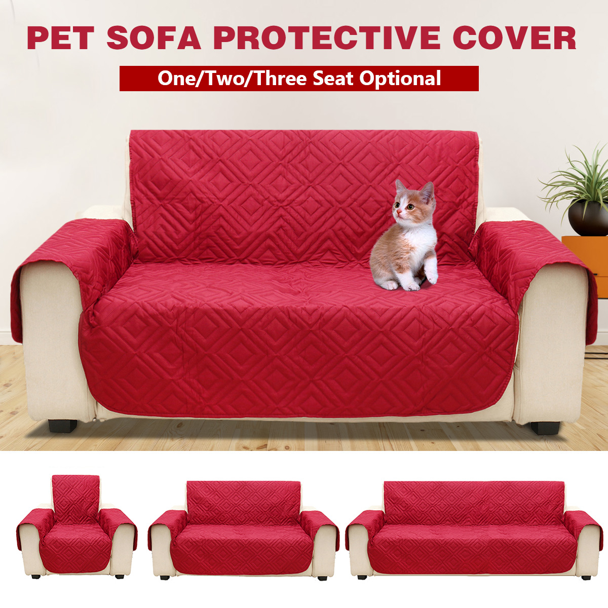 Fuchsia-123-Seat-Pet-Sofa-Couch-Protector-Cover-Removable-Waterproof-Anti-slip-Mat-1495567-2