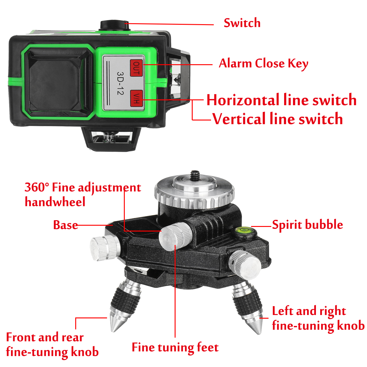 12-Lines-Green-3D-Laser-Level-Auto-360deg-Degree-Waterproof-Self-Leveling-Measure-1468312-4