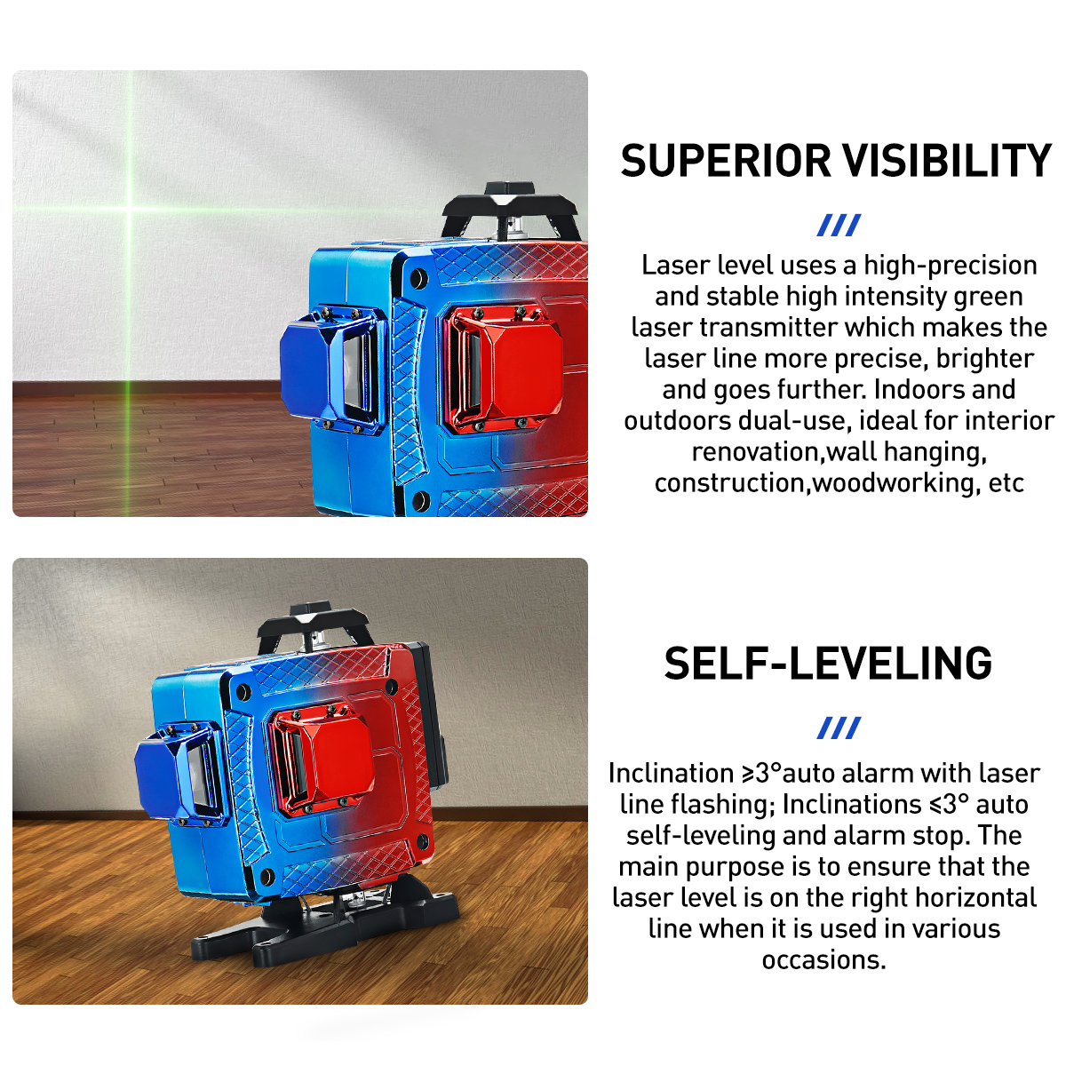 16-Line-4D-Colorful-Green-Light-Laser-Level-SingleDual-Battery-360deg-Horizontal-Vertical-Cross-Meas-1890362-3