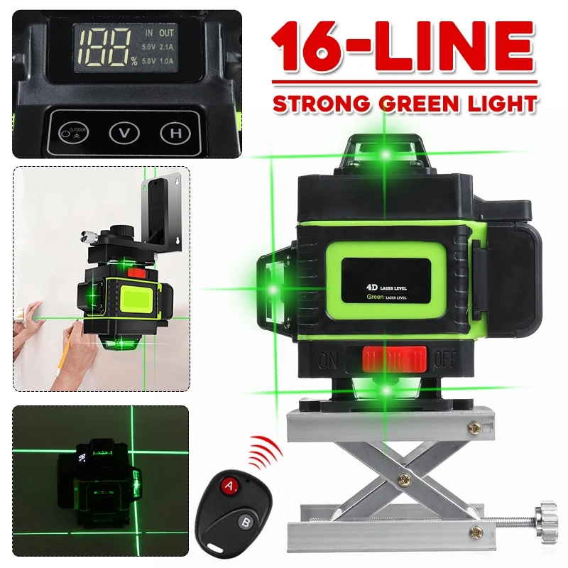 16-Line-Strong-Green-Light-3D-Remote-Control-Laser-Level-Measure-with-Wall-Attachment-Frame-1853062-1