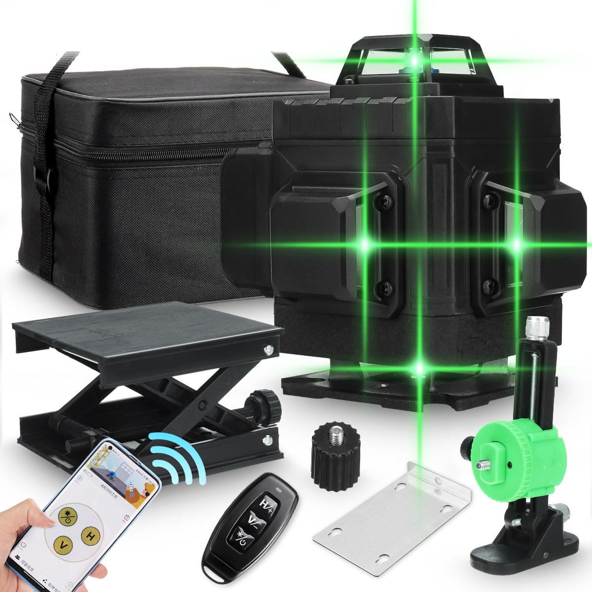 16128-Line-360deg-4D-Horizontal-Vertical-Cross-Green-Light-Laser-Level-Self-Leveling-Measure-Super-P-1864005-15