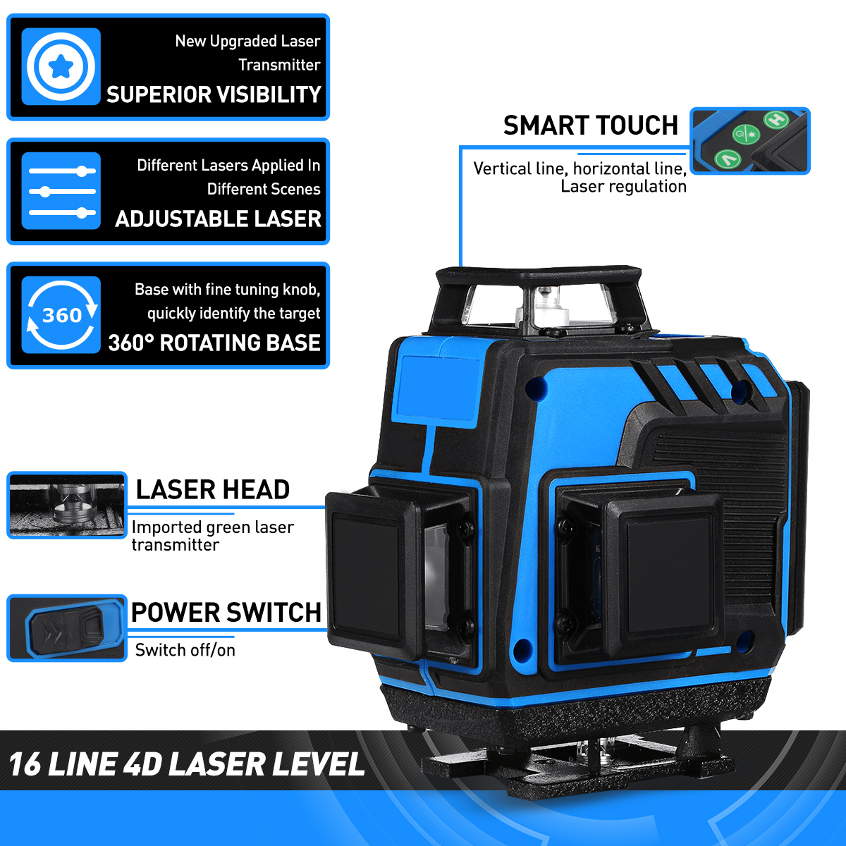 16128-Line-360deg-Horizontal-And-Vertical-Laser-Level-Self-Leveling-Measurement-Super-Strong-Green-L-1893775-8