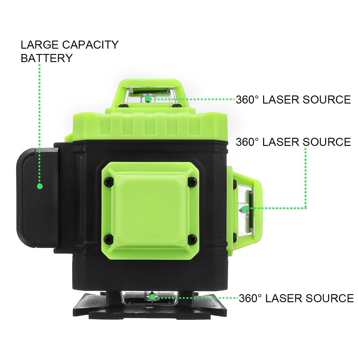 16128-Line-4D-360deg-Horizontal-Vertical-Cross-Green-Light-Laser-Level-Self-Leveling-Measure-APP-Con-1858611-8