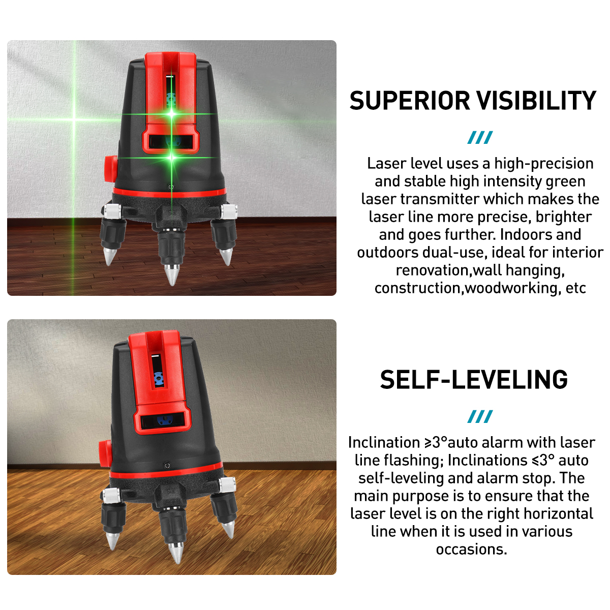 235-Lines-360deg-Rotatable-Laser-Level-Self-Leveling-Green-Light-Alternating-Direct-Horizontal-Verti-1877794-9