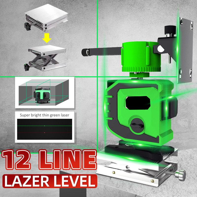 360deg-Rotary-12-Lines-3D-Green-Laser-Level-Cross-Horizontal-Measure-Self-Leveling-1739487-1