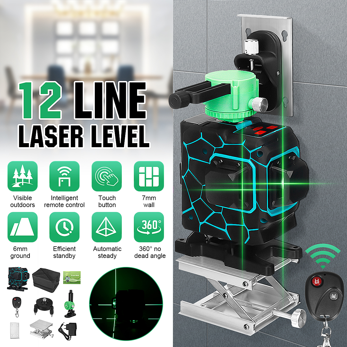 3D-12-Line-Green-Light-Laser-Level-Digital-Self-Leveling-360deg-Rotary-Measure-Tool-1942102-1