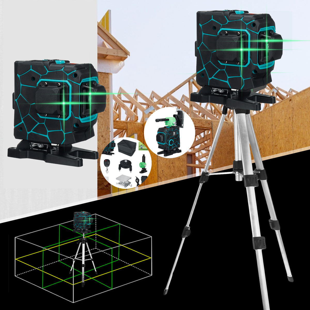 3D-12-Line-Green-Light-Laser-Level-Digital-Self-Leveling-360deg-Rotary-Measure-Tool-1942102-2