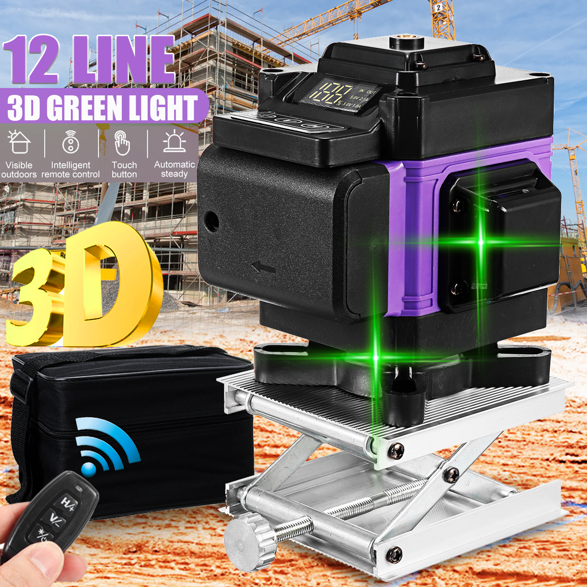 3D-12-Lines-Green-Light-Laser-Level-Auto-Self-Leveling-360deg-Rotation-Horizontal-Vertical-Measuring-1942106-1