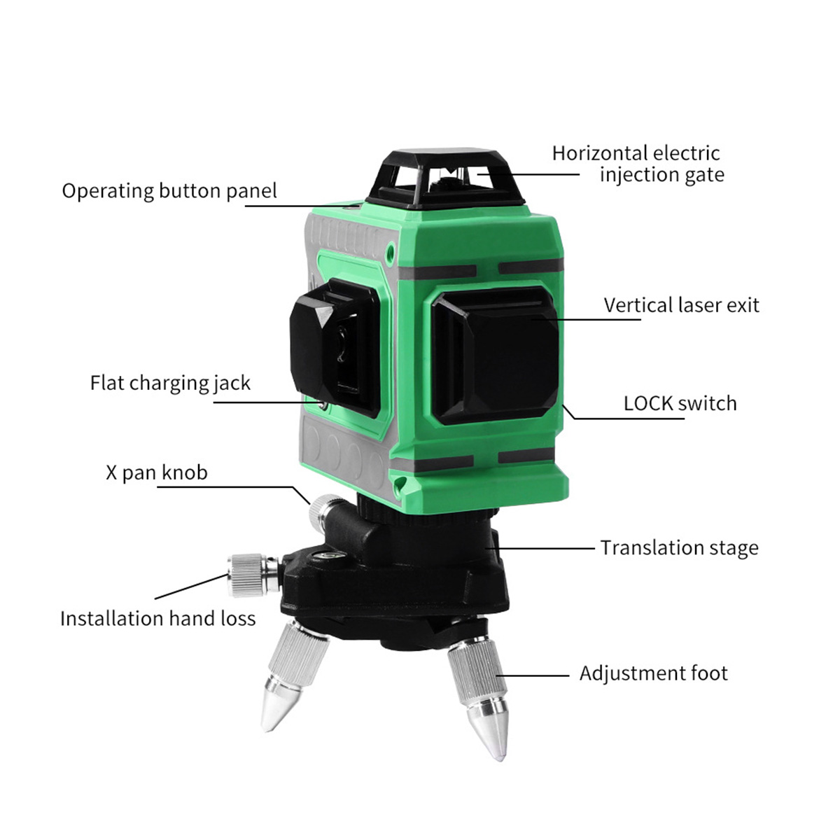 3D-12-Lines-Self-Leveling-Green-Laser-Beam-Level-Auto-360deg-Rotary-Cross-Measure-1468315-4