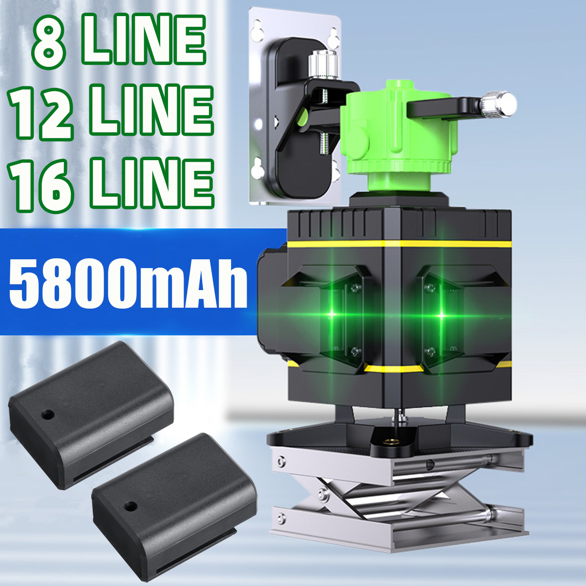81216-Line-360deg-Rotary-Green-Laser-Level-Self-Leveling-Cross-Measure-Tool-Set-1886632-1