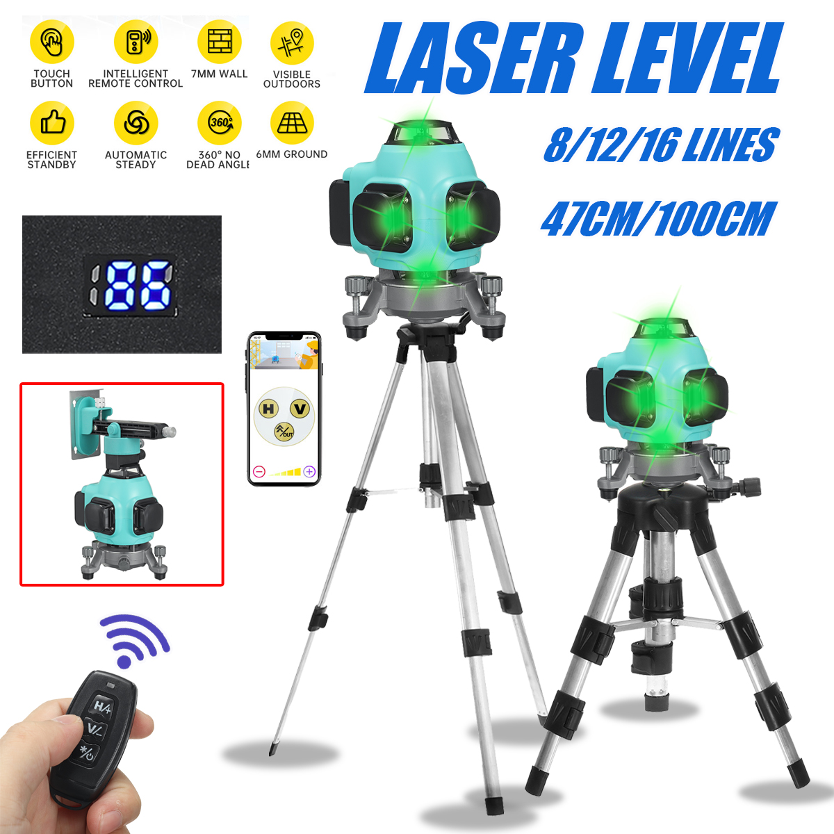 81216-Line-360deg-Rotary-Leveling-Cross-Measure-Tool-Green-Laser-Level-Tool-Kit-with-1pcs-Battery-1914853-1
