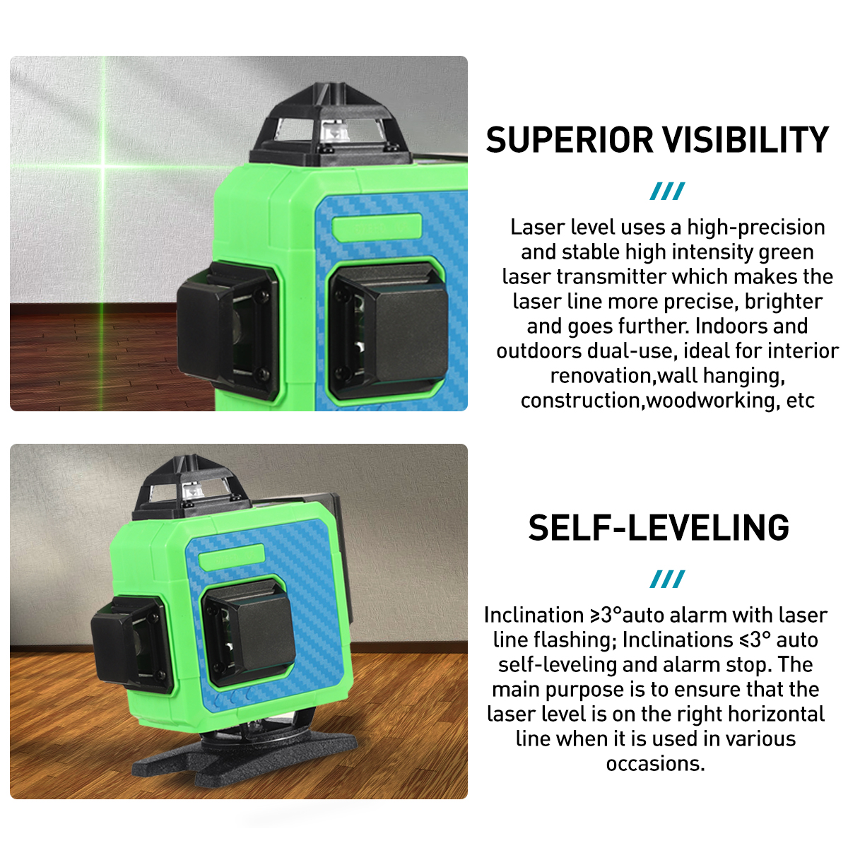 81216-Line-4D-Green-Laser-Level-360deg-Self-Leveling-Measure-Tool-Horizontal-Vertical-1953101-5