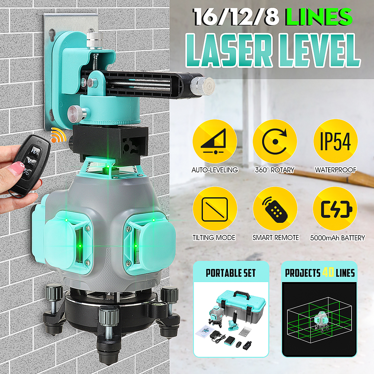 81216-Lines-3D4D-Green-Light-Laser-Level-360deg-Rotation-Horizontal-and-Vertical-Measuring-Tool-1942107-1