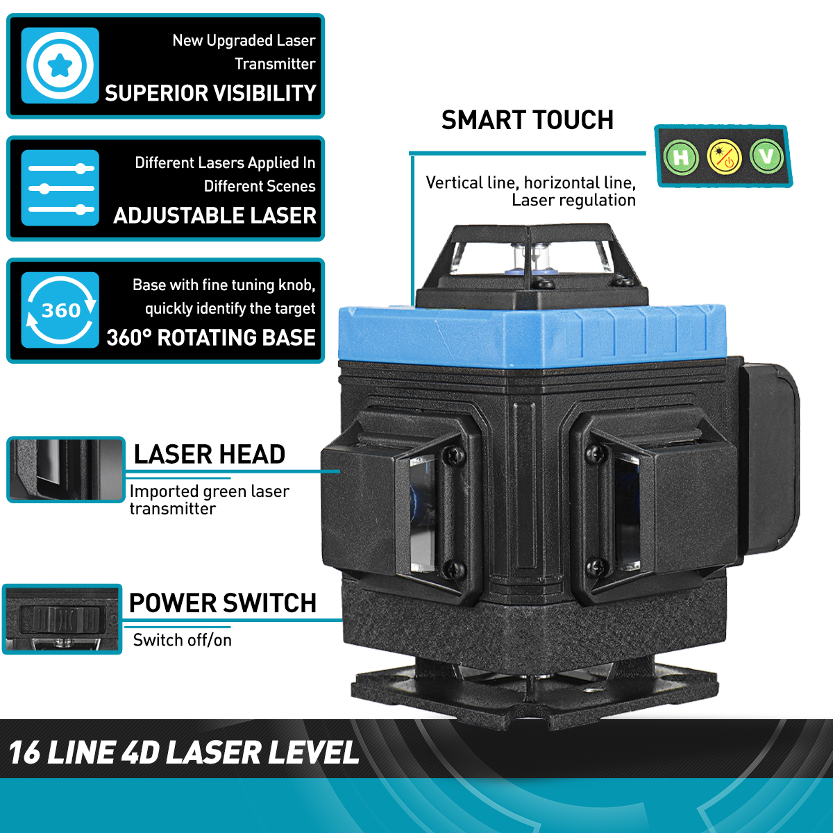 FASGet-81216-Lines-Green-light-3D-4D-Auto-Self-Leveling-Laser-Levels-360-Horizontal-Adjustment-Super-1885561-5