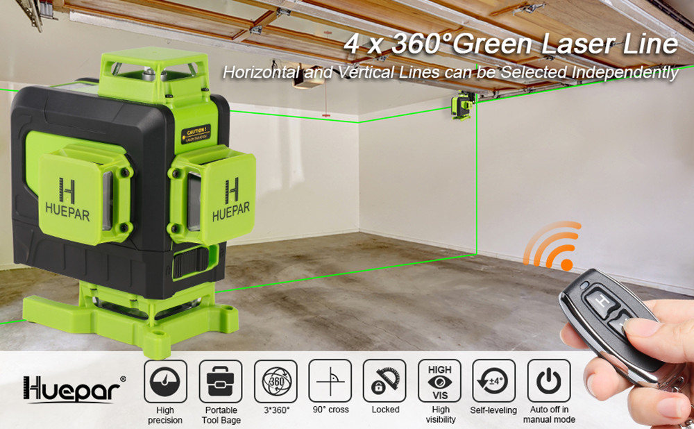 Huepar-904DG-16-lines-4D-Cross-Line-Laser-Level-Green-Beam-Line-with-Remote-Control-for-Tiles-Floor--1861386-1