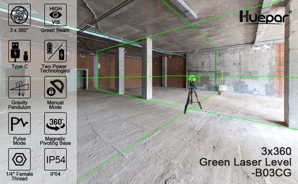 Huepar-B03CG-3D-Cross-Line-Self-leveling-Laser-Level-12-lines-Green-Beam-Li-ion-Battery-with-Type-C--1861388-1