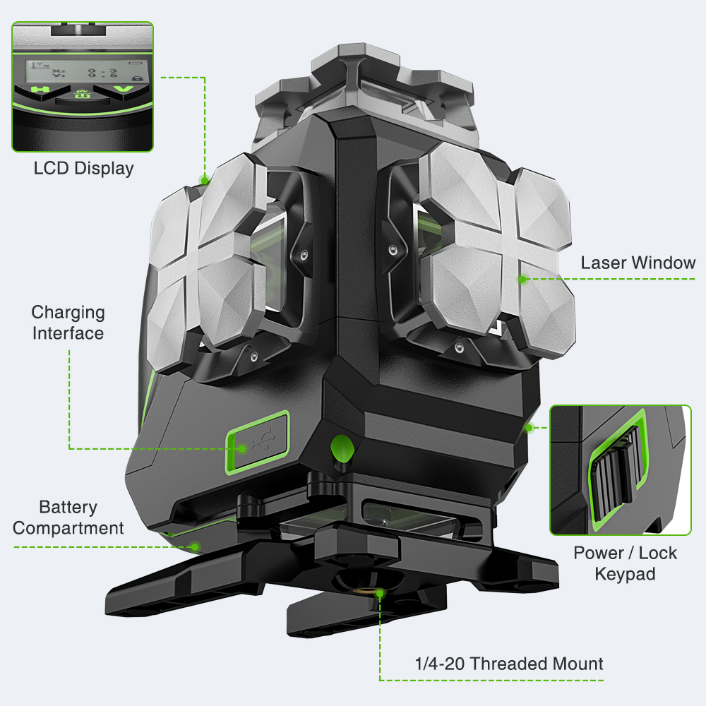 Huepar-S04CG-16-lines-4D-Cross-Line-Laser-Level-bluetooth--Remote-Control-Functions-Green-Beam-with--1888046-9