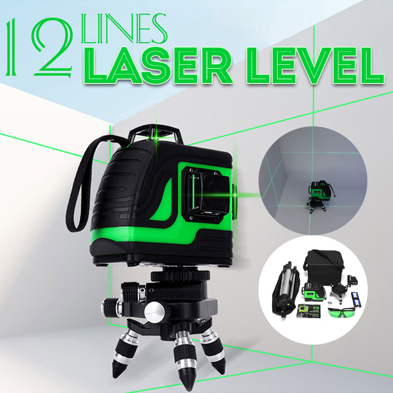 Laser-Level-12-Lines-Green-Self-Leveling-Vertical-Horizontal-3D-Leveling-Tool-4000mAh-Lithium-Charge-1337150-1