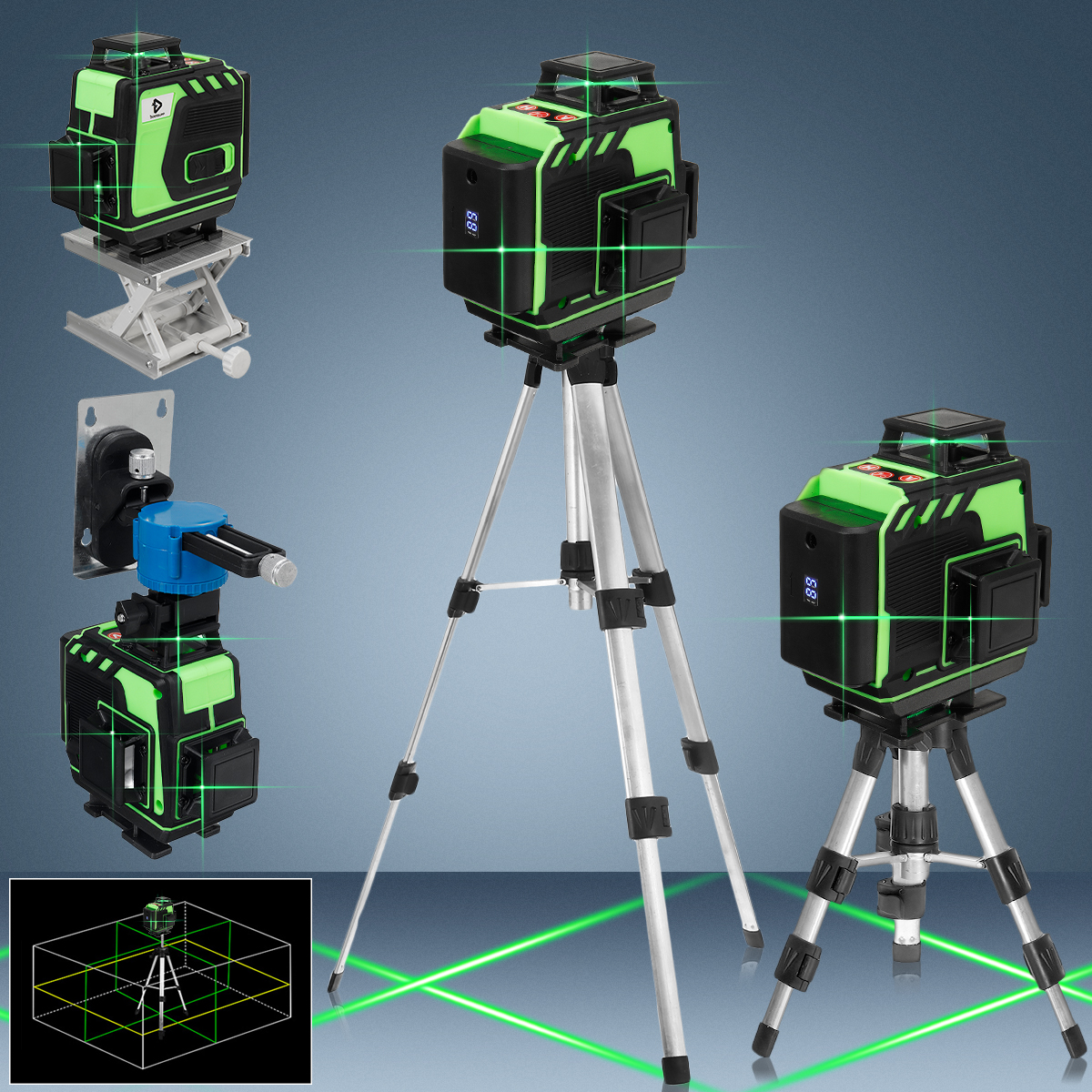 Laser-Level-With-Green-Light-Digital-Rotary-Self-Leveling-Measure-81216-Line-1825070-3