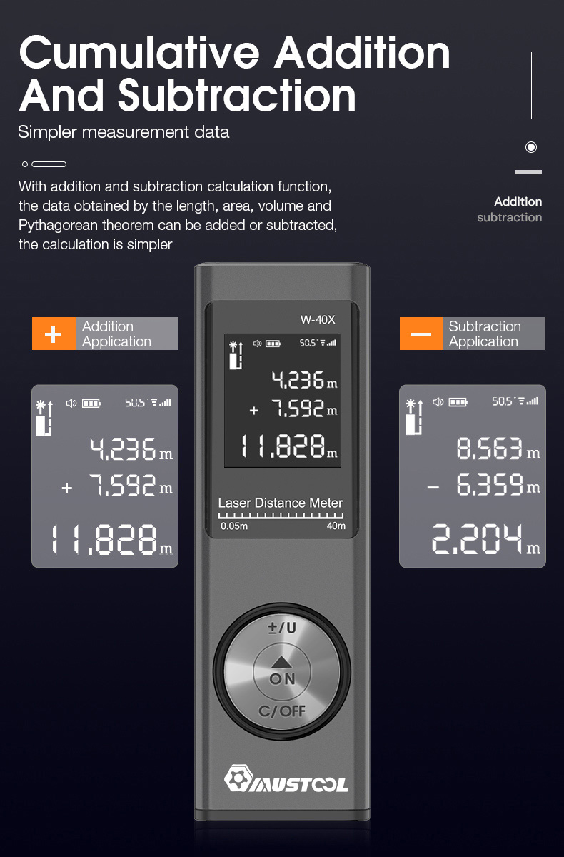 MUSTOOL-40m-Digital-Mini-Laser-Rangefinder-with-Electronic-Angle-Sensor-MInFt-Unit-Switching-USB-Cha-1694283-14
