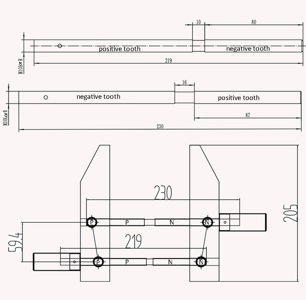 10mm-177219230259270mm-Lead-Screw-with-Iron-Cylindrical-Cross-Hole-Nut-1530957-8