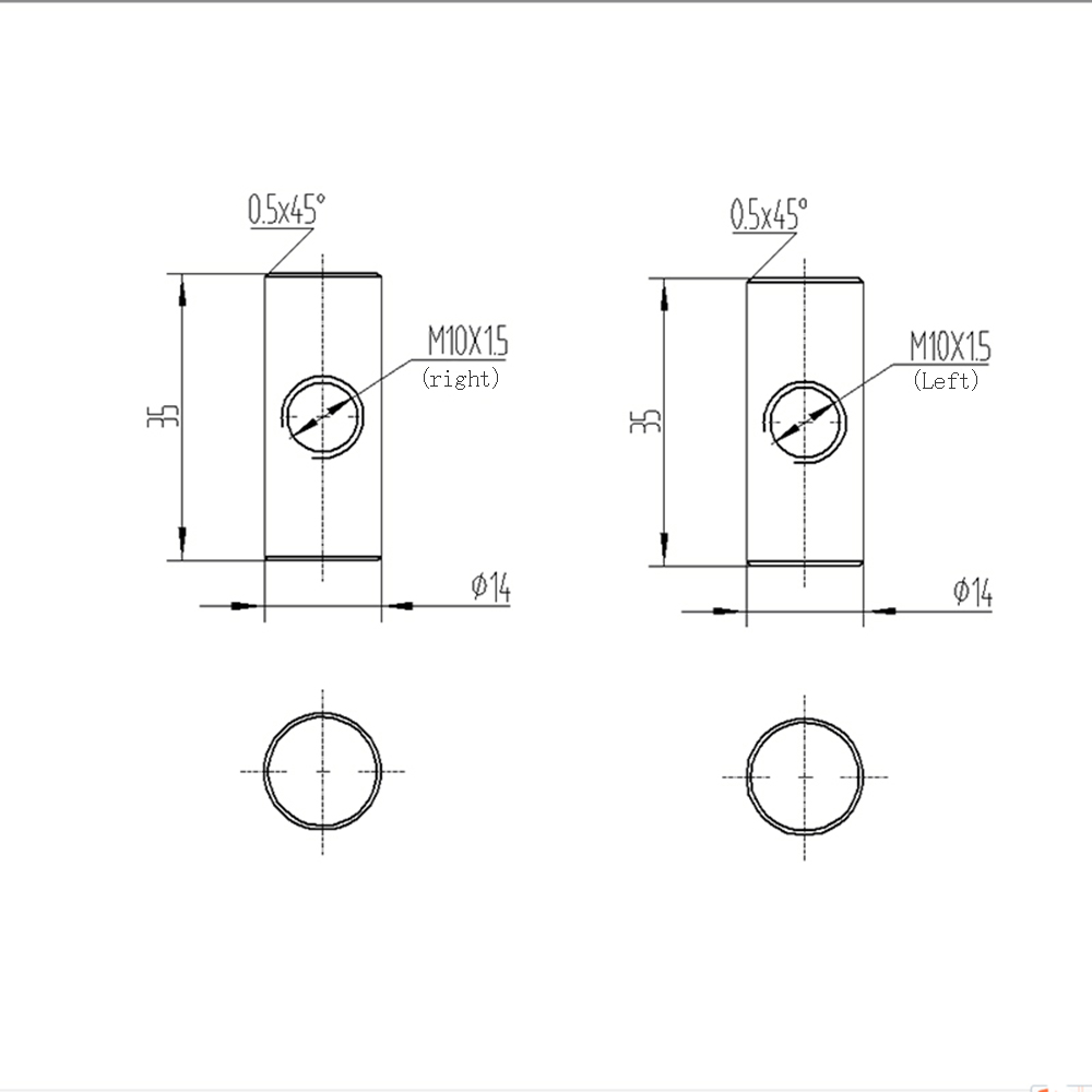 10mm-177219230259270mm-Lead-Screw-with-Iron-Cylindrical-Cross-Hole-Nut-1530957-10