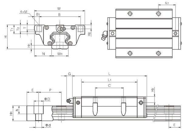 Machifit-HGR15-100-1000mm-Linear-Rail-Guide-with-HGW15CC-Linear-Rail-Slide-Flange-Block-CNC-Parts-1443621-9