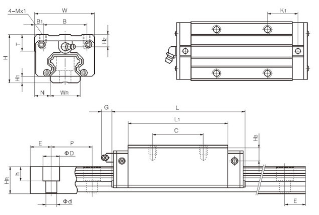 Machifit-HGR20-400mm-Linear-Guide-with-HGH20CA-Linear-Rail-Slide-Block-CNC-Parts-1611699-9