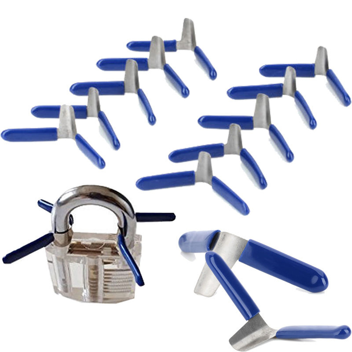 10Pcs-Padlock-Shim-Picks-Set-Lock-Pick-Lockpicking-Opener-Accessories-Tool-Easy-1553056-1
