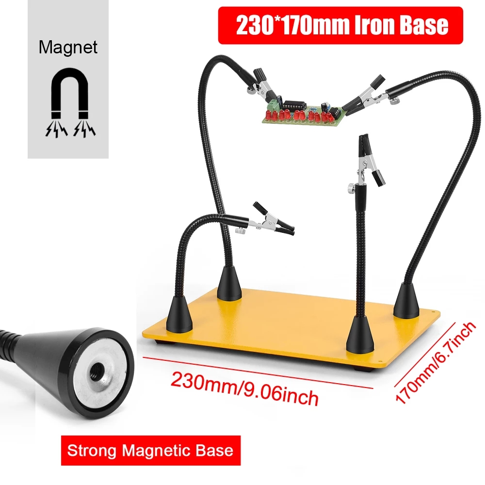 NEWACALOX-Magnetic-Base-Soldering-Welding-Third-Hand-PCB-Holder-with-3X-LED-Illuminated-Magnifier-La-1921650-15