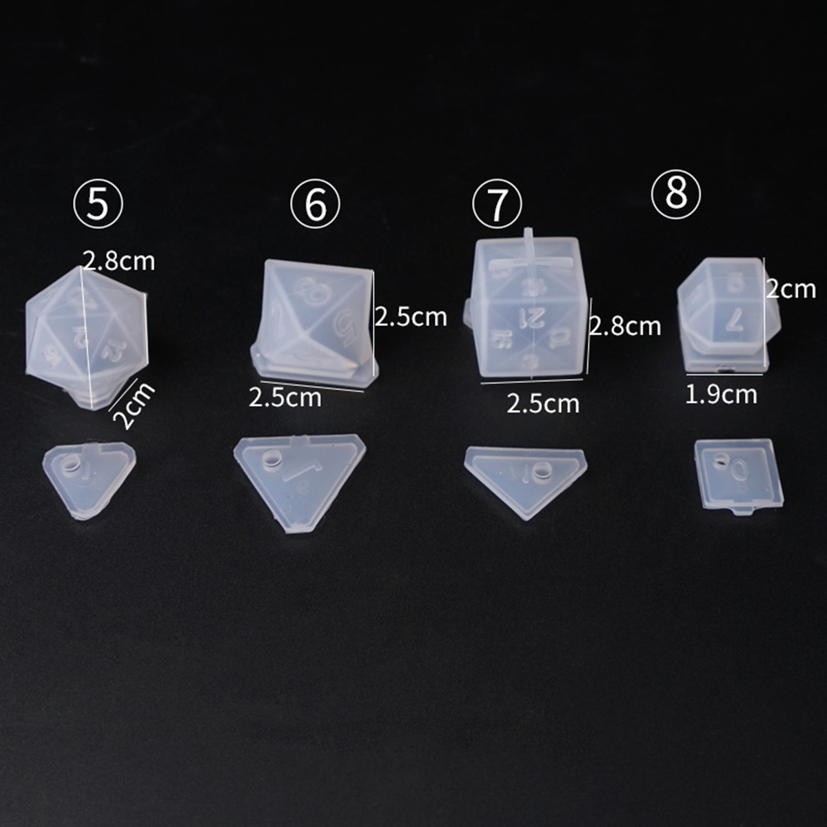 1PC-Silicone-Dice-Molds-Reusable-Fillet-Square-Triangle-Polyhedral-Dice-Mould-1650354-7