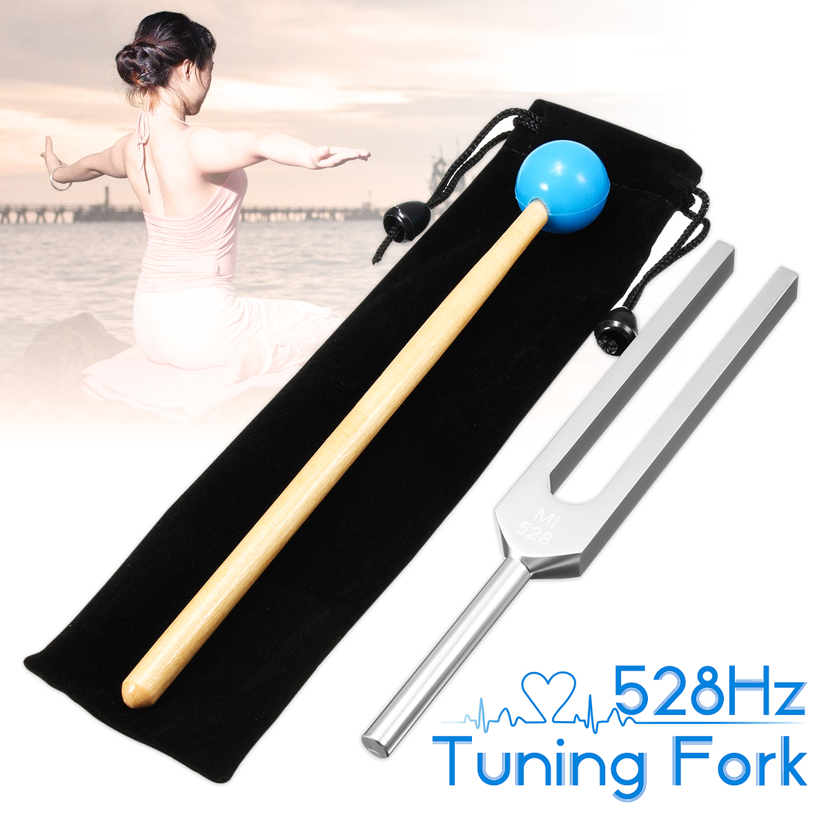 528HZ-Aluminum-Tuning-Fork-Chakra-Hammer-Ball-Diagnostic-Mallet-Set-1326579-1