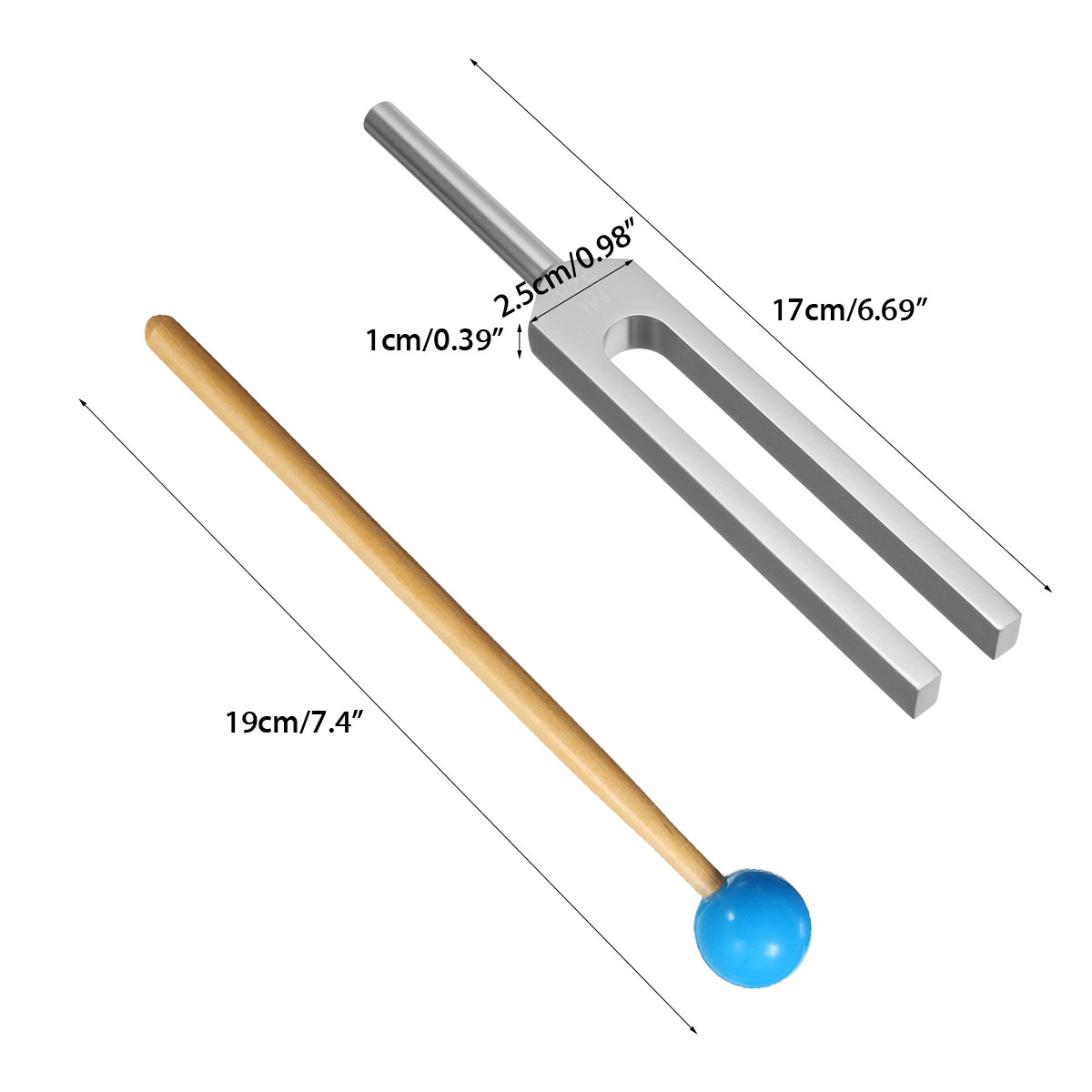 528HZ-Aluminum-Tuning-Fork-Chakra-Hammer-Ball-Diagnostic-Mallet-Set-1326579-2