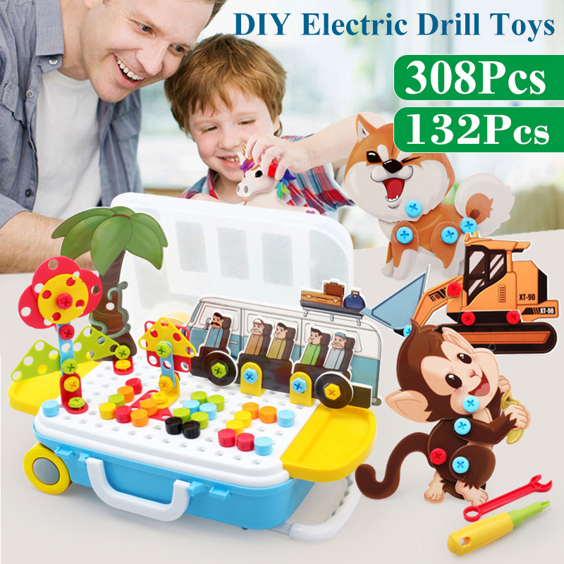 Children-Electric-Drill-Screw-Toys-DIY-Assembly-Puzzle-Kit-Kids-Educational-Toys-Gift-1651506-2