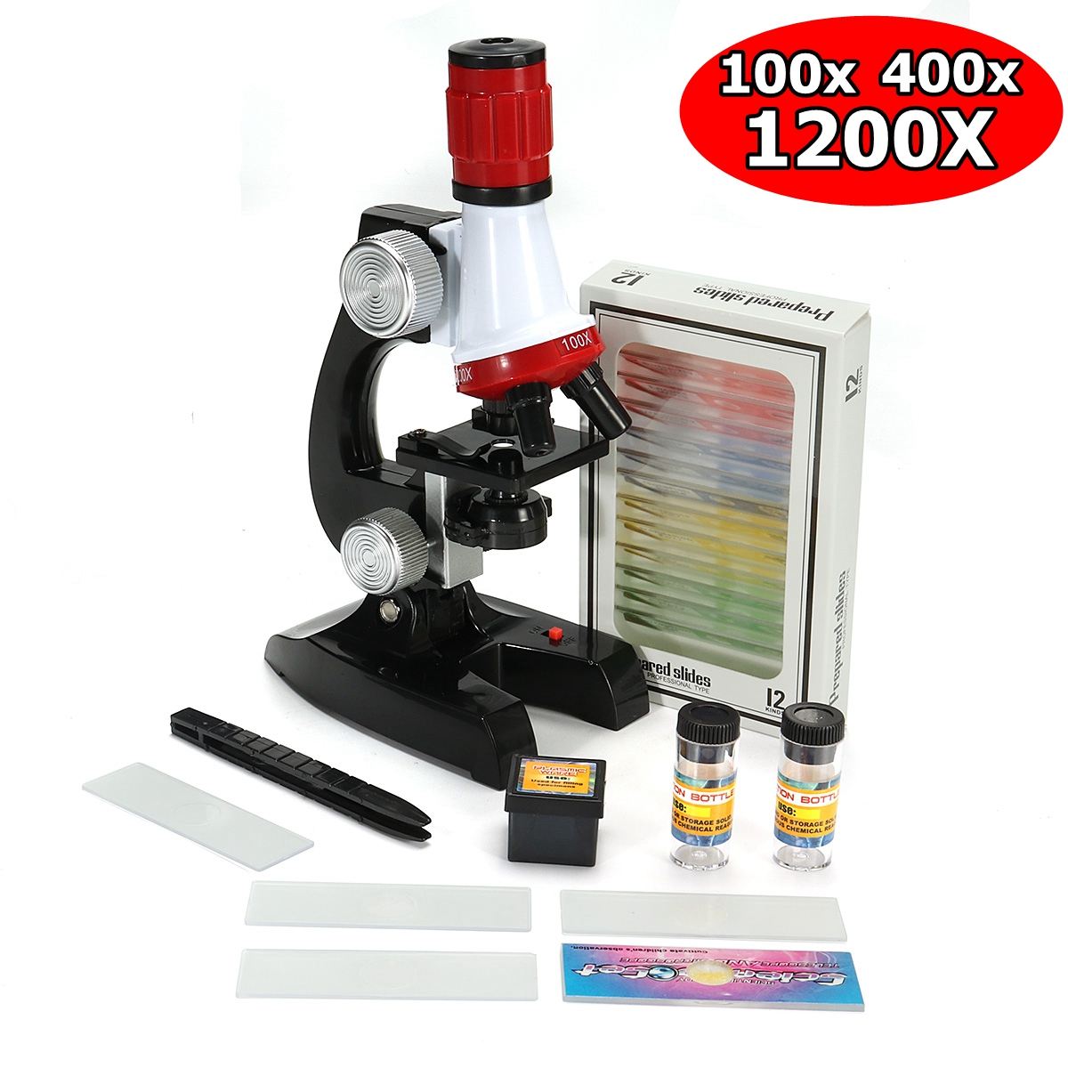 DIY-Kids-Science-Biological-Microscope-Toy-Slides-LED-Light-100X-400X-1200X-Zoom-1305535-2