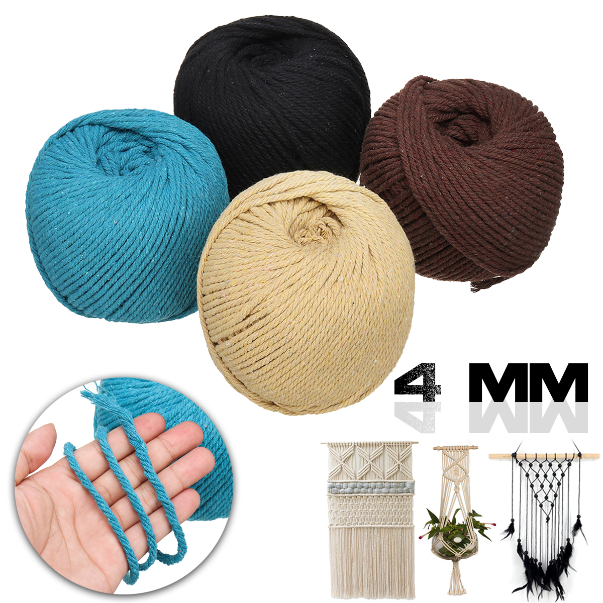4-Colors-4mm-110m-Natural-Cotton-Twisted-Cord-Rope-Macrame-Linen-Jute-DIY-Braided-Wire-Hand-Craft-1361935-2